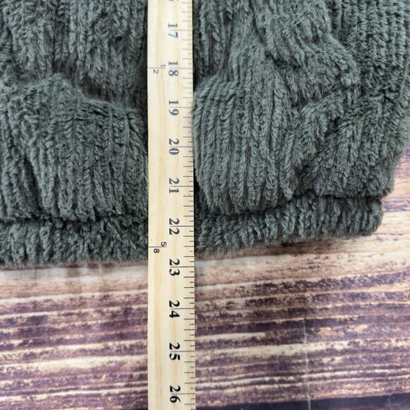 Women's Full Zip Sherpa Bomber Jacket - Wild Fable Green XL Y2K Look - Picture 7 of 12